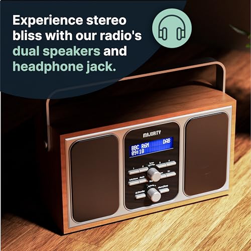 Portable DAB+ Radio | Premium Wood & Steel Design