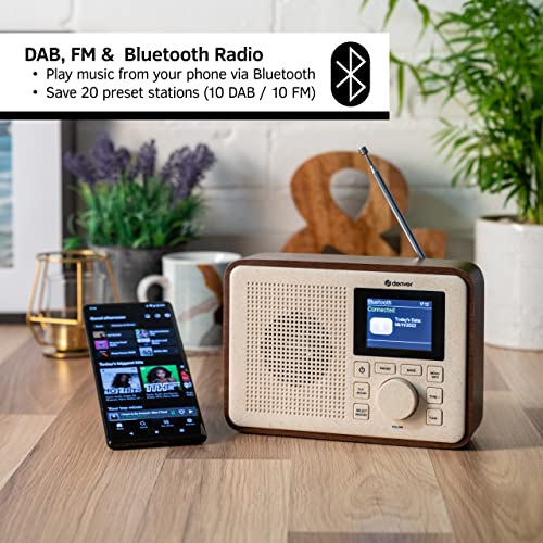 Portable Bluetooth DAB+ Radio with Dual Alarm