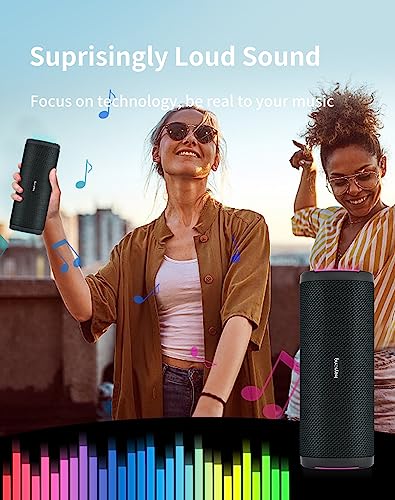 Waterproof Portable Bluetooth Speaker with LED Light [7 words]