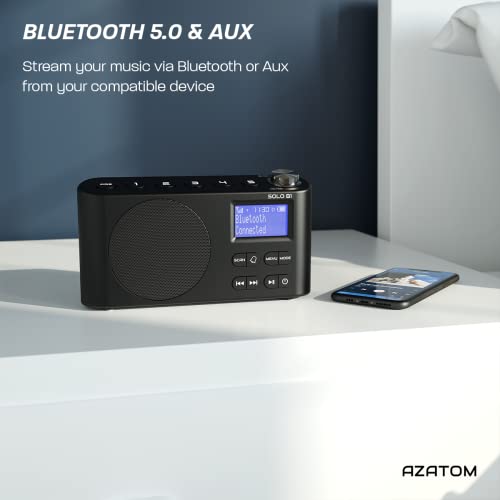 Portable Digital Radio with Bluetooth and Dual Alarm