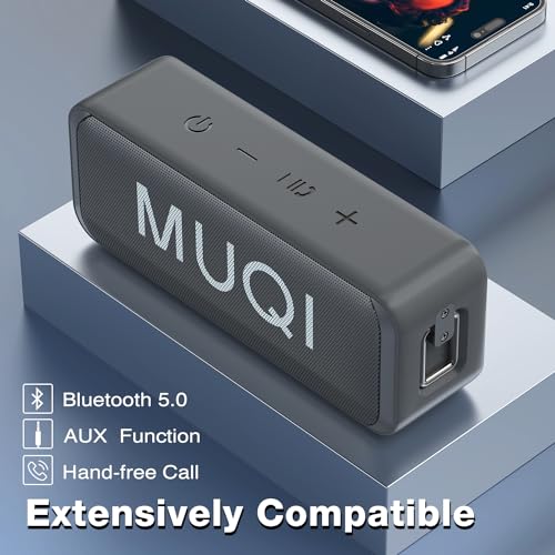 MUQI Waterproof Bluetooth Speaker - 24H Playtime, 10W Stereo