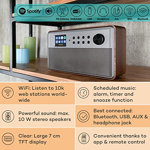 Portable Auna DAB Radio with Bluetooth & Spotify