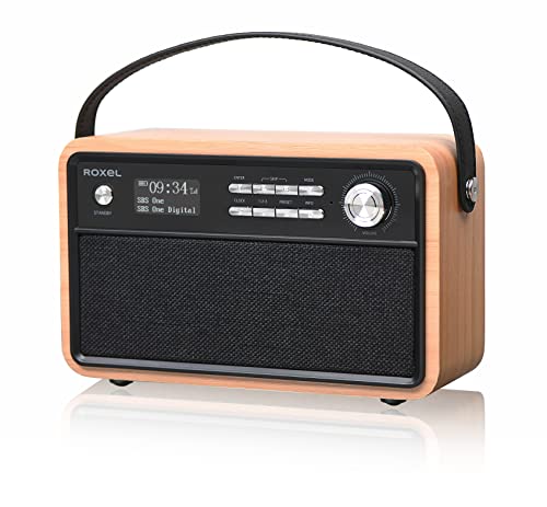 Rustic Oak Vintage Retro Wireless Alarm Speaker