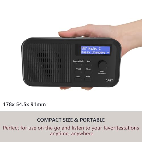 DAB/DAB+ Digital Radio & FM Radio: Portable & Rechargeable