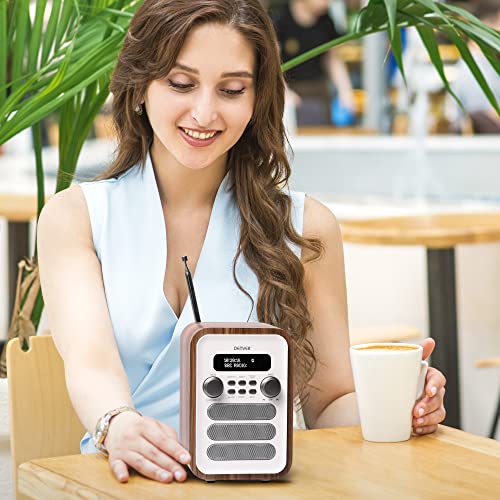 Denver DAB-48 Bluetooth DAB Radio - White, Remote