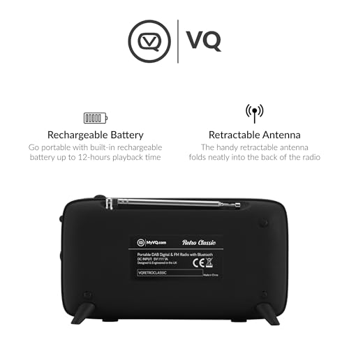 VQ Retro Classic DAB/DAB+ Radio - Bluetooth 5.0