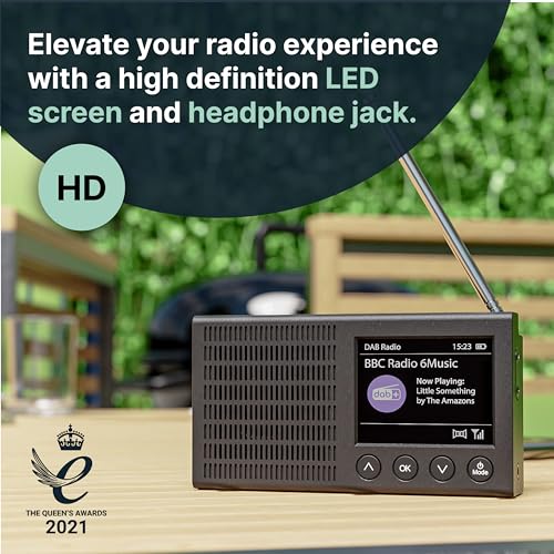 Bluetooth DAB/DAB+ Radio | Rechargeable Battery | 20 Presets
