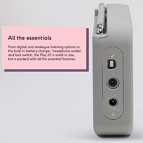 Roberts PLAY20 DAB/FM Digital Radio, Compact & Portable