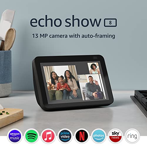 Echo Show 8 | HD Smart Display with Alexa, 13MP Camera
