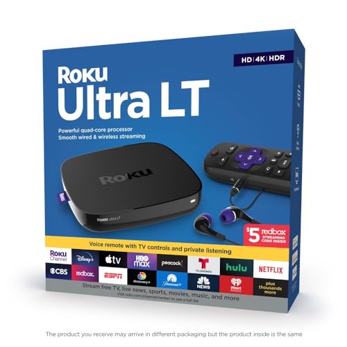 Enhanced Voice Remote Roku Ultra LT Streaming Player