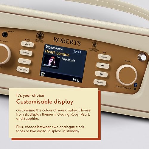 Roberts Revival RD70PC Bluetooth Digital Radio - Pastel Cream