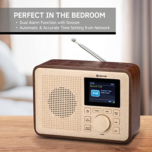 Portable Bluetooth DAB+ Radio with Dual Alarm