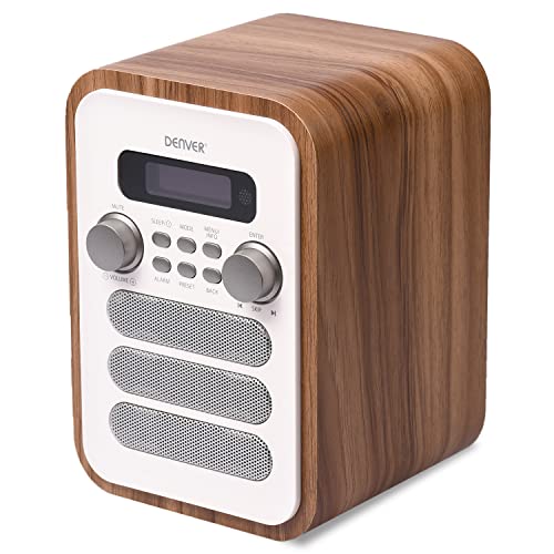 Denver DAB-48 Bluetooth DAB Radio - White, Remote