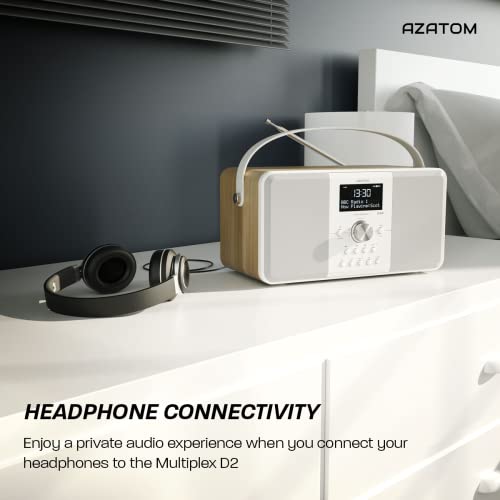 Wireless Bluetooth DAB+ FM Digital Radio with Stereo Speakers