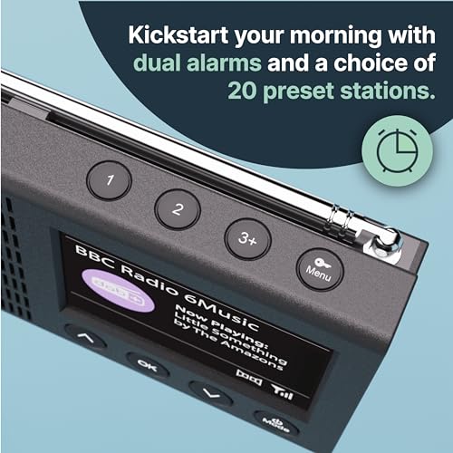 Bluetooth DAB/DAB+ Radio | Rechargeable Battery | 20 Presets
