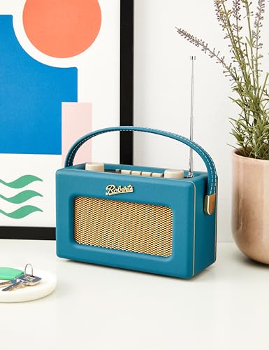 Roberts Rev-Uno Retro Bluetooth Portable Radio - Teal Blue
