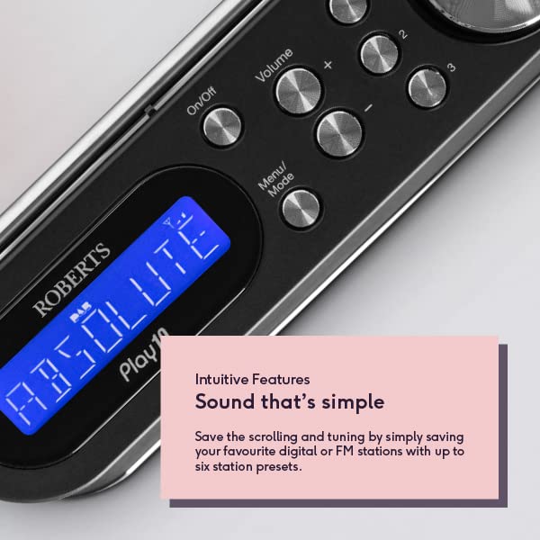 Roberts Play10 Black DAB/DAB+ FM Digital Radio