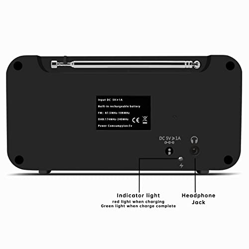DAB/DAB+ Digital Radio & FM Radio: Portable & Rechargeable