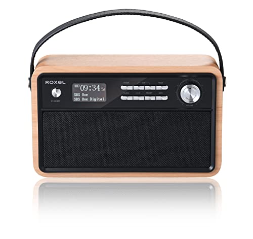 Rustic Oak Vintage Retro Wireless Alarm Speaker