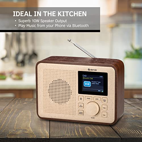 Portable Bluetooth DAB+ Radio with Dual Alarm