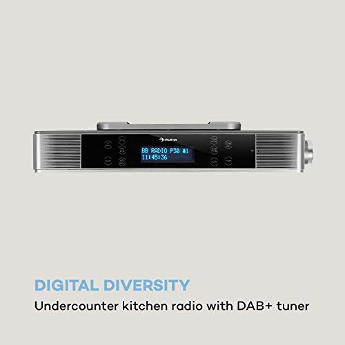 auna KR-140 Bluetooth Kitchen Radio - Light Grey