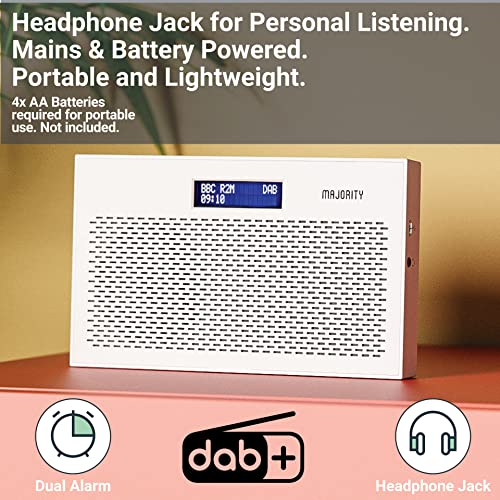 Portable DAB/DAB+ Radio | 15-Hour Battery | Kitchen FM