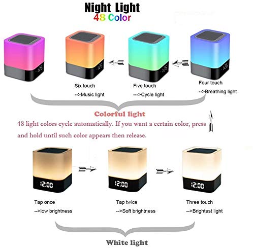 WamGra Bluetooth Speaker with Touch Control, Alarm Clock