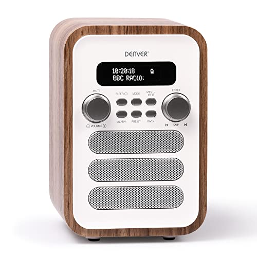 Denver DAB-48 Bluetooth DAB Radio - White, Remote
