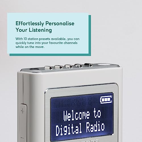 Roberts Sports DAB5 Pocket-Sized DAB/DAB+ FM Radio - White