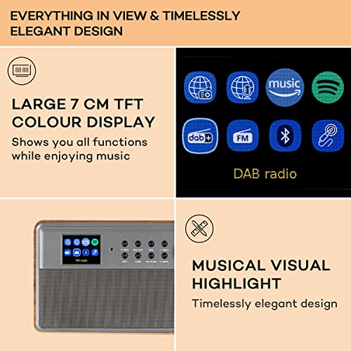 Portable Auna DAB Radio with Bluetooth & Spotify