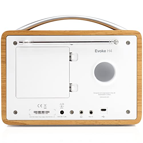 Evoke H4 Portable DAB Radio: Bluetooth, Alarms, Oak