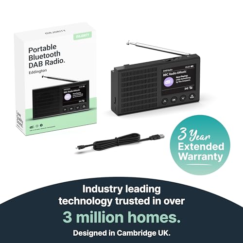 Bluetooth DAB/DAB+ Radio | Rechargeable Battery | 20 Presets