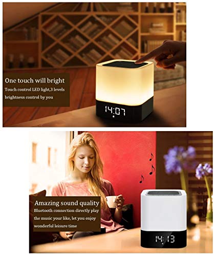 WamGra Bluetooth Speaker with Touch Control, Alarm Clock
