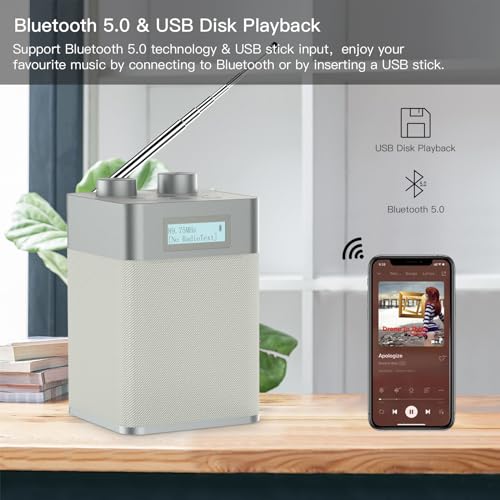 Portable Bluetooth DAB Radio with MP3 Player