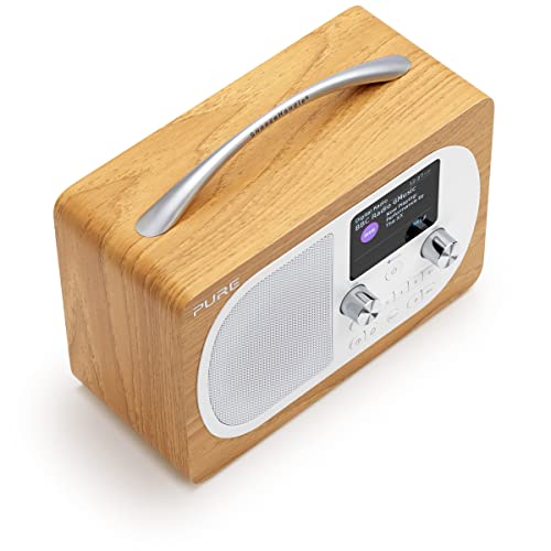 Evoke H4 Portable DAB Radio: Bluetooth, Alarms, Oak