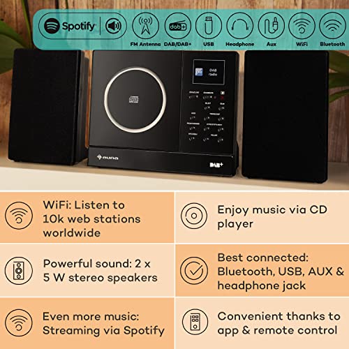 auna Connect Vertical - Internet Radio, Spotify, Bluetooth