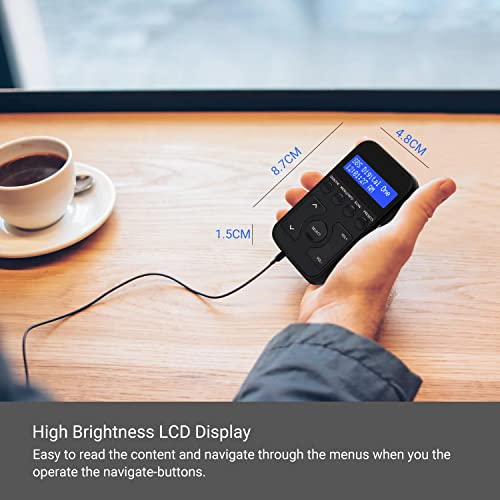 MangoKit Black Pocket DAB Radio with Earphones