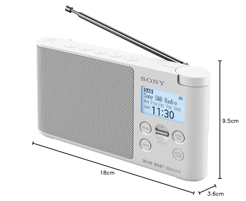 Sony XDR-S41D Portable DAB/DAB+ Wireless Radio - White