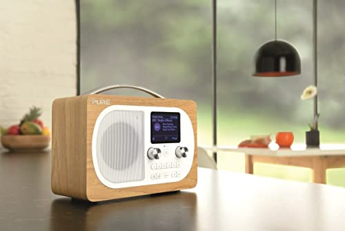 Evoke H4 Portable DAB Radio: Bluetooth, Alarms, Oak