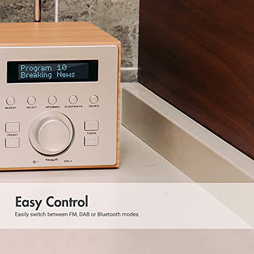 August MB420 DAB+ Bluetooth Speaker with Alarm