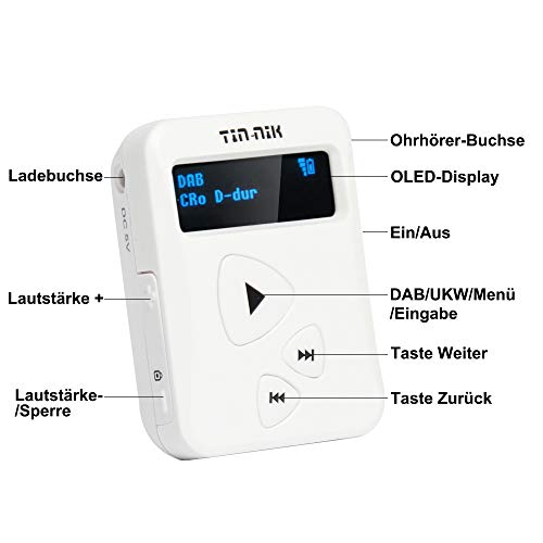 Portable DAB/DAB+/FM Radio with Rechargeable Battery