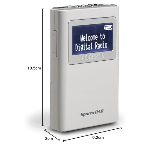 Roberts Sports DAB5 Pocket-Sized DAB/DAB+ FM Radio - White