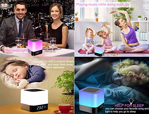 WamGra Bluetooth Speaker with Touch Control, Alarm Clock