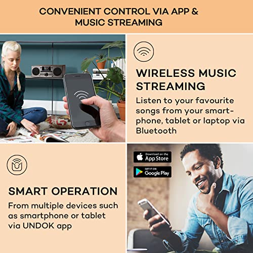 Auna Portable DAB Radio CD Player - Bluetooth, AUX