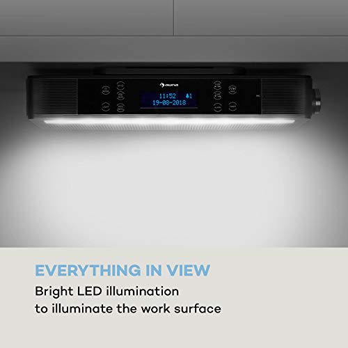 auna KR-140 Bluetooth Kitchen Radio - Light Grey