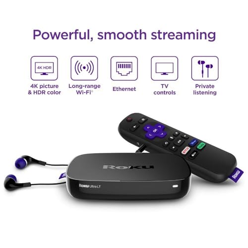 Enhanced Voice Remote Roku Ultra LT Streaming Player