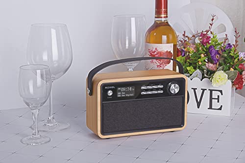 Rustic Oak Vintage Retro Wireless Alarm Speaker