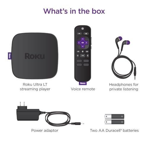 Enhanced Voice Remote Roku Ultra LT Streaming Player