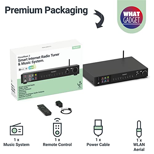 Wireless Digital Tuner with Spotify, Podcasts | LED Display