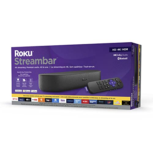 Roku Streambar: HD/4K/HDR Media Player in Black